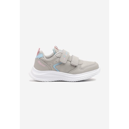 Jasnoszare Buty Sportowe Sneakersy z Perforacją i Gwiazdkami Arandorin ze sklepu born2be.pl w kategorii Buty sportowe dziecięce - zdjęcie 178119268