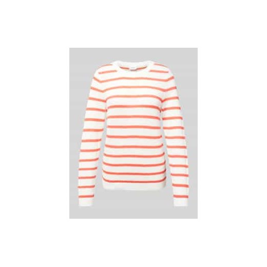 Sweter z dzianiny z prążkowanymi wykończeniami ze sklepu Peek&Cloppenburg  w kategorii Swetry damskie - zdjęcie 178120179