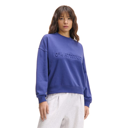 Cropp - Niebieska bluza z aplikacją - fioletowy ze sklepu Cropp w kategorii Bluzy damskie - zdjęcie 178120366