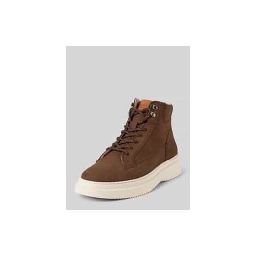 Buty skórzane ze sznurowaniem model ‘Samson’ ze sklepu Peek&Cloppenburg  w kategorii Buty zimowe męskie - zdjęcie 178121226