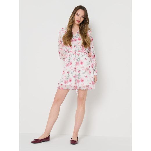 Sinsay - Sukienka mini w kwiaty - wielobarwny Sinsay M Sinsay