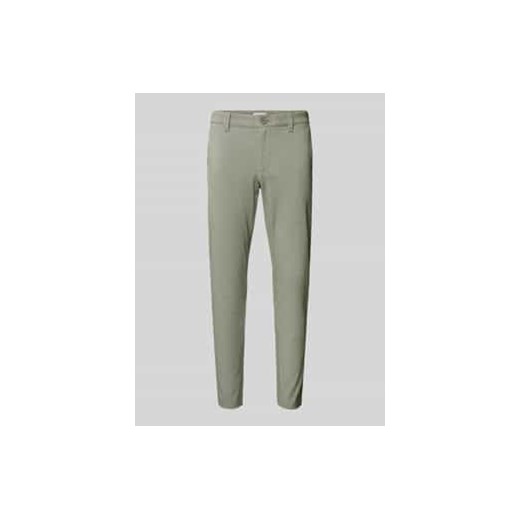 Spodnie materiałowe o kroju slim fit ze szlufkami na pasek model ‘MARK’ ze sklepu Peek&Cloppenburg  w kategorii Spodnie męskie - zdjęcie 178122505