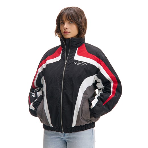 Cropp - Kurtka bomber z racingowym motywem - czarny ze sklepu Cropp w kategorii Kurtki damskie - zdjęcie 178122636