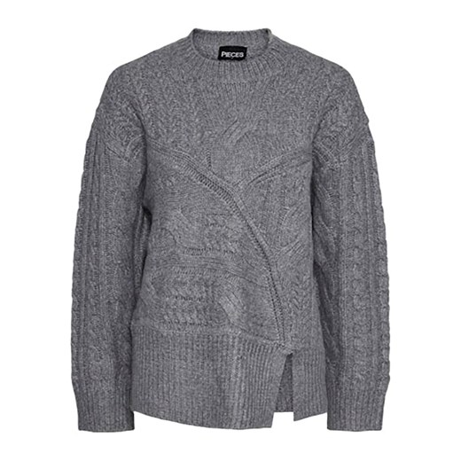 Pieces Sweter w kolorze szarym ze sklepu Limango Polska w kategorii Swetry damskie - zdjęcie 178124267