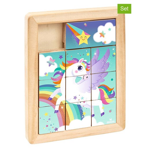 moses. Drewniane puzzle (2 szt.) ze wzorem do przesuwania - 3+ (produkt niespodzianka) ze sklepu Limango Polska w kategorii Puzzle - zdjęcie 178124287