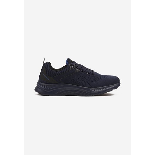 Granatowe Buty Sportowe z Siateczki na Grubej Podeszwie Sznurowane Fiomira ze sklepu born2be.pl w kategorii Buty sportowe męskie - zdjęcie 178125777