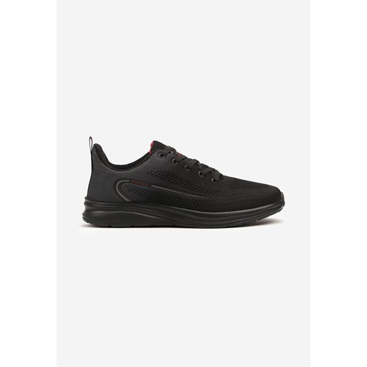 Ciemnoszare Buty Sportowe Sneakersy Ozdobione Tłoczonym Wzorem Aralisia ze sklepu born2be.pl w kategorii Buty sportowe męskie - zdjęcie 178125789