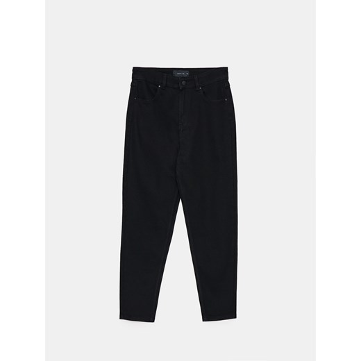 Mohito - Jeansy mom slim PETITE - czarny Mohito 32 Mohito