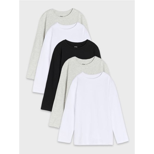 Sinsay - Koszulka z długimi rękawami 5 pack - wielobarwny ze sklepu Sinsay w kategorii T-shirty chłopięce - zdjęcie 178134776