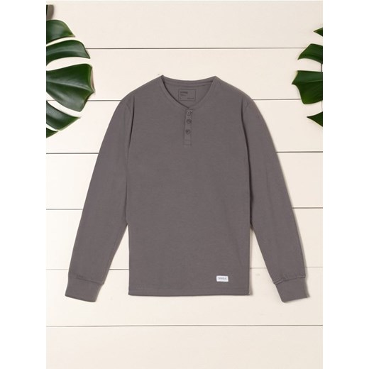 Sinsay - Koszulka z długimi rękawami - szary ze sklepu Sinsay w kategorii T-shirty męskie - zdjęcie 178134815