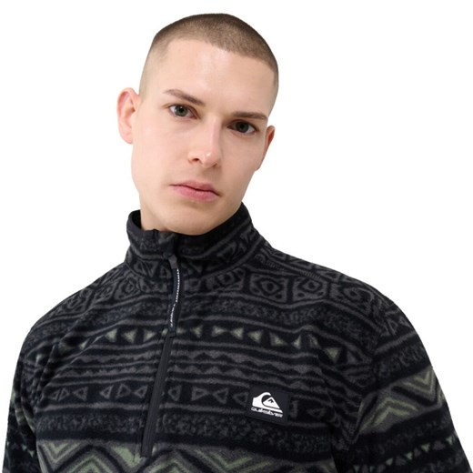 Męski polar nierozpinany bez kaptura Quicksilver Aker HZ Fleece - czarny Quiksilver S promocyjna cena Sportstylestory.com