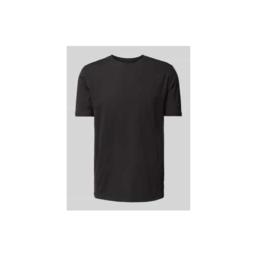 T-shirt z prążkowanym okrągłym dekoltem ze sklepu Peek&Cloppenburg  w kategorii T-shirty męskie - zdjęcie 178135575