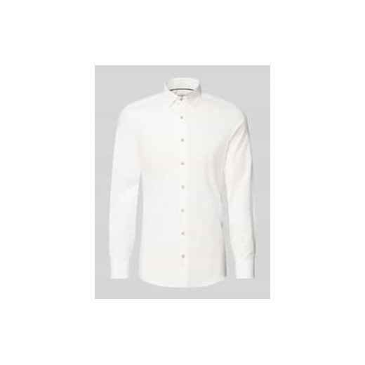 Koszula biznesowa o kroju body fit z kołnierzykiem typu kent ze sklepu Peek&Cloppenburg  w kategorii Koszule męskie - zdjęcie 178135648