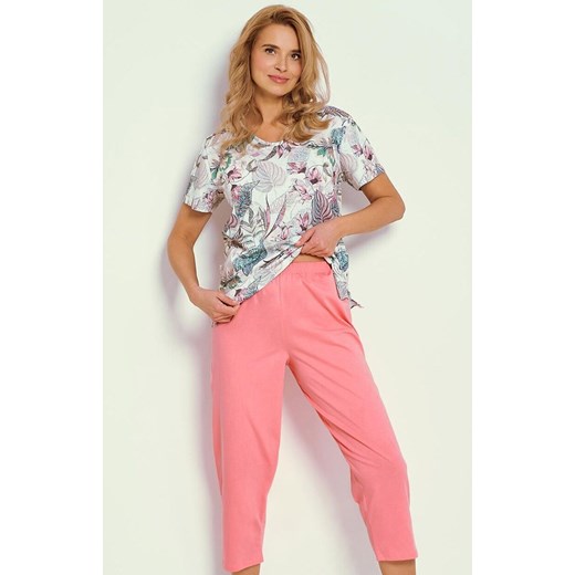 Bawełniana piżama damska Renny 3343, Kolor ecru-różowy, Rozmiar M, Taro ze sklepu Intymna w kategorii Piżamy damskie - zdjęcie 178138958