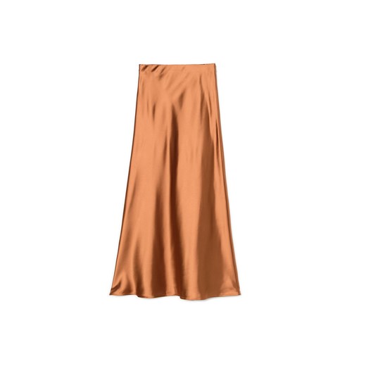Cropp - Satynowa spódnica maxi - brązowy ze sklepu Cropp w kategorii Spódnice - zdjęcie 178139597