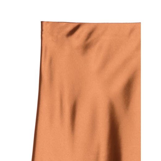 Cropp - Satynowa spódnica maxi - brązowy Cropp L Cropp
