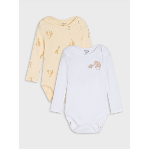 Sinsay - Body 2 pack - biały ze sklepu Sinsay w kategorii Body niemowlęce - zdjęcie 178141337