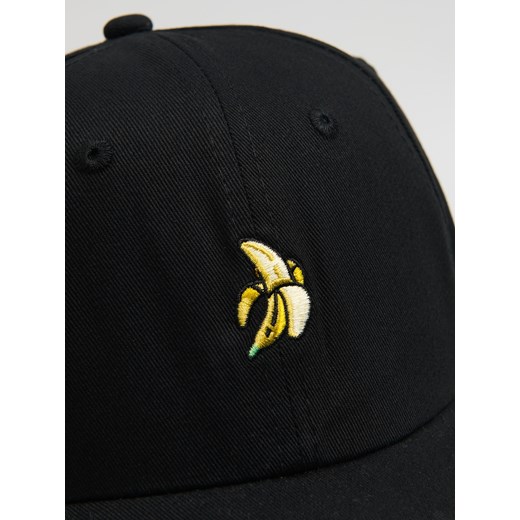 Cropp - Czerwona czapka bejsbolówka z bananem - czarny Cropp Uniwersalny Cropp