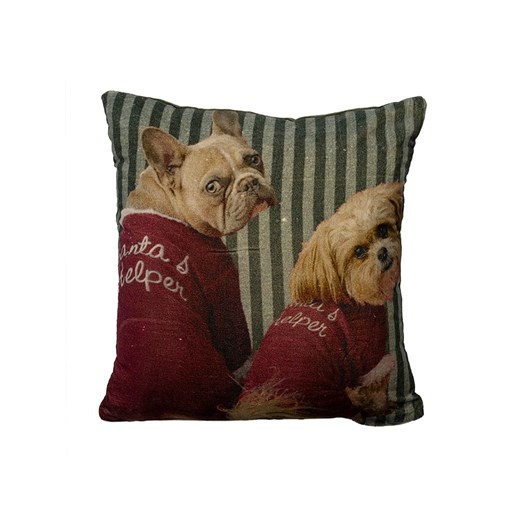 Mars &amp; More Poduszka &quot;Preppy Christmas Dog&quot; ze wzorem - 45 x 45 cm ze sklepu Limango Polska w kategorii Poduszki dekoracyjne - zdjęcie 178143185