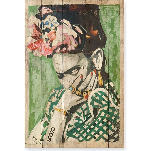 Madre Selva Druk "Frida Coeur" na drewnie - 40 x 60 cm ze sklepu Limango Polska w kategorii Obrazy - zdjęcie 178143406