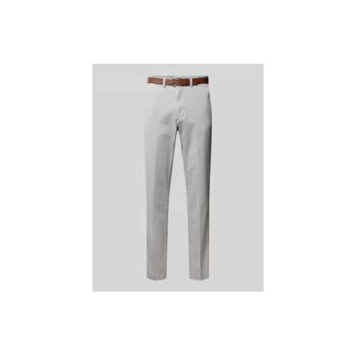 Chinosy o kroju regular fit z paskiem model ‘OLLIE’ ze sklepu Peek&Cloppenburg  w kategorii Spodnie męskie - zdjęcie 178144926