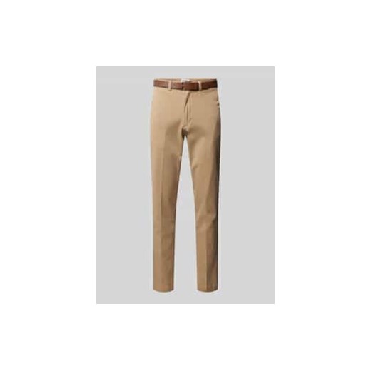 Chinosy o kroju regular fit z paskiem model ‘OLLIE’ ze sklepu Peek&Cloppenburg  w kategorii Spodnie męskie - zdjęcie 178144947