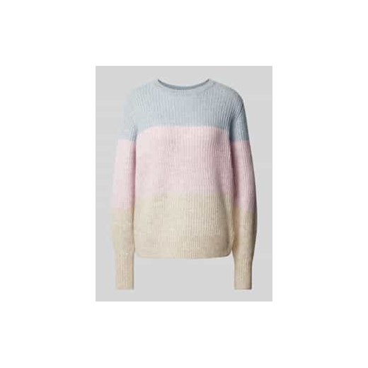 Sweter z dzianiny z okrągłym dekoltem model ‘POLLIE’ ze sklepu Peek&Cloppenburg  w kategorii Swetry damskie - zdjęcie 178145026