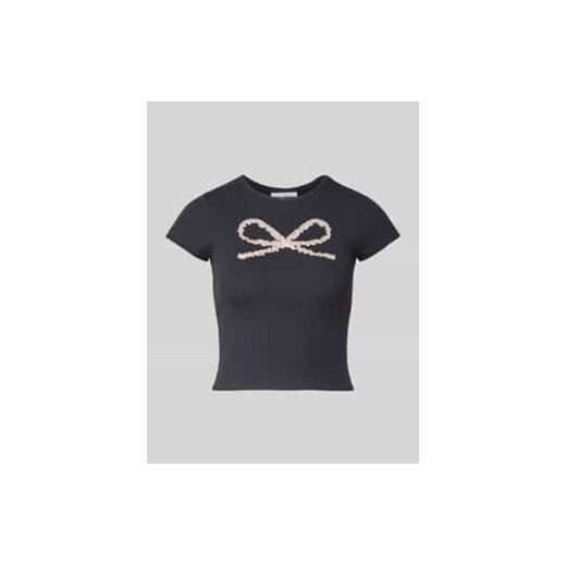 T-shirt z efektem prążkowania ze sklepu Peek&Cloppenburg  w kategorii Bluzki damskie - zdjęcie 178145069