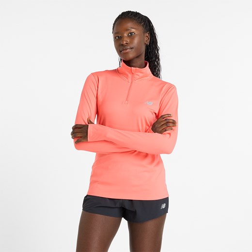 Bluza damska New Balance WT41150DTR – pomarańczowa ze sklepu New Balance Poland w kategorii Bluzy damskie - zdjęcie 178147175