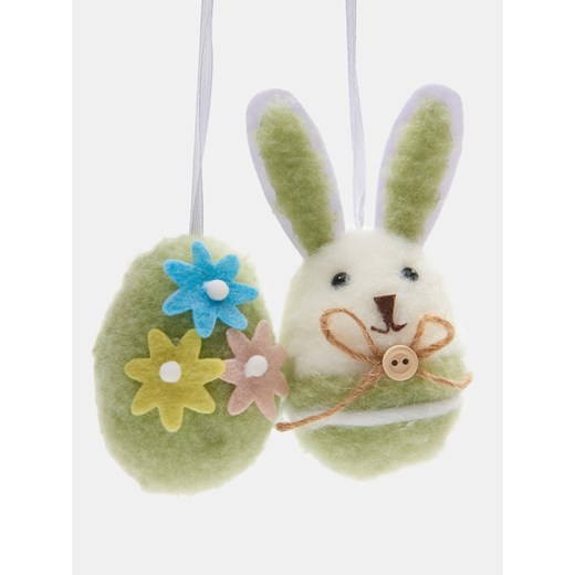 Sinsay - Ozdoba wielkanocna w kształcie zajączka - zielony Sinsay One Size Sinsay