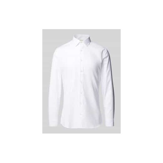 Koszula biznesowa o kroju super slim fit z diagonalu ze sklepu Peek&Cloppenburg  w kategorii Koszule męskie - zdjęcie 178147786