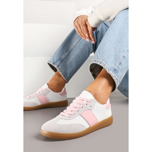 Biało-Różowe Sneakersy Tenisówki w Kultowym Stylu Neolithaen ze sklepu renee.pl w kategorii Buty sportowe damskie - zdjęcie 178148827