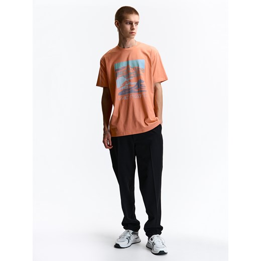 T-shirt męski Gate w nadruki