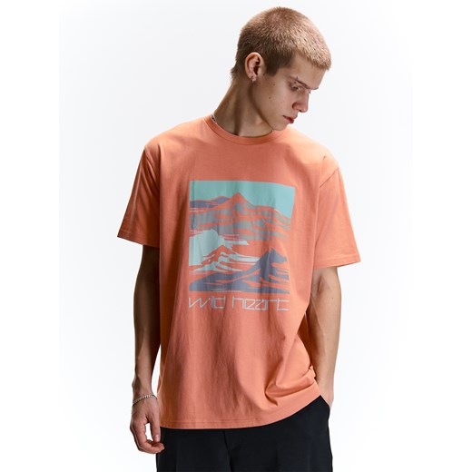 T-shirt męski Gate w nadruki
