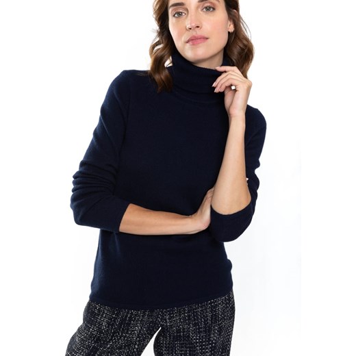Perfect Cashmere Kaszmirowy golf &quot;Willow&quot; w kolorze granatowym ze sklepu Limango Polska w kategorii Swetry damskie - zdjęcie 178150787