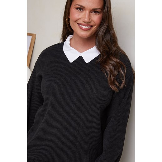 Curvy Lady Sweter w kolorze czarnym Curvy Lady 48/50 okazyjna cena Limango Polska