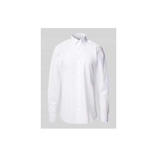 Koszula biznesowa o kroju slim fit z popeliny z bardzo długim rękawem ze sklepu Peek&Cloppenburg  w kategorii Koszule męskie - zdjęcie 178152517