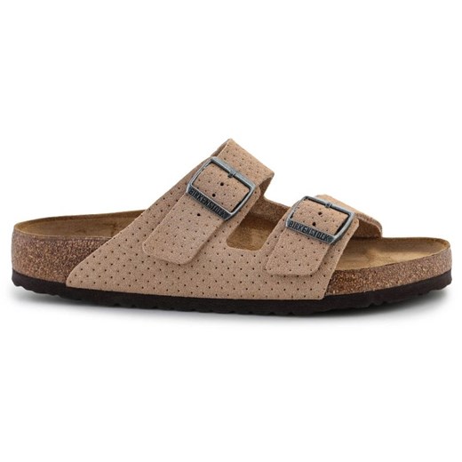 Klapki Birkenstock Arizona Bs M 1027075 beżowy ze sklepu ButyModne.pl w kategorii Klapki męskie - zdjęcie 178152997