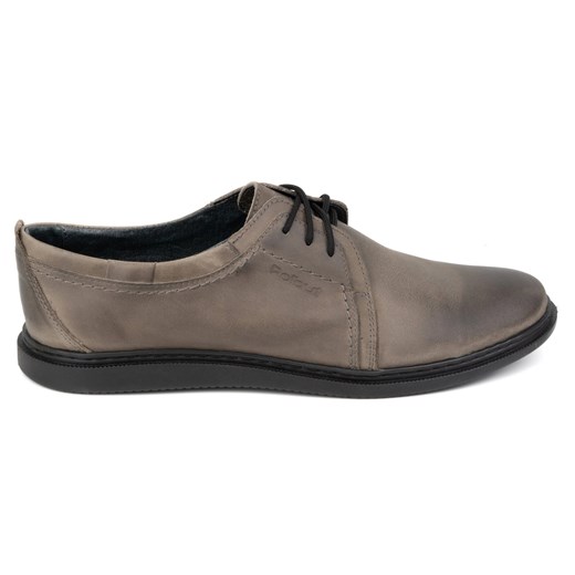 Buty męskie skórzane casual 2131 POLBUT szare brązowe ze sklepu ButyModne.pl w kategorii Półbuty męskie - zdjęcie 178153195
