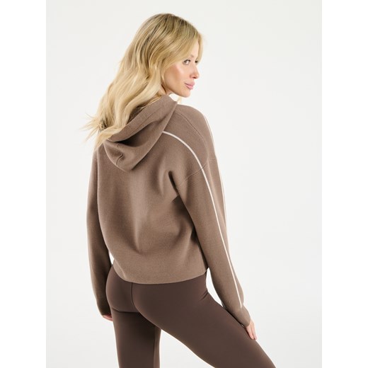 Sinsay - Sweter z kapturem - brązowy Sinsay M Sinsay