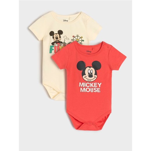 Sinsay - Body 2 pack Mickey Mouse - kremowy ze sklepu Sinsay w kategorii Odzież dla niemowląt - zdjęcie 178156905