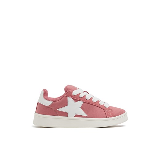 Cropp - Różowe sneakersy z ozdobnym wzorem gwiazdy - różowy ze sklepu Cropp w kategorii Trampki damskie - zdjęcie 178157905