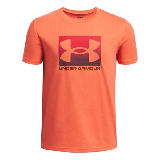 Chłopięcy t-shirt z nadrukiem Under Armour UA Boxed Sports - czerwona ze sklepu Sportstylestory.com w kategorii T-shirty chłopięce - zdjęcie 178158309