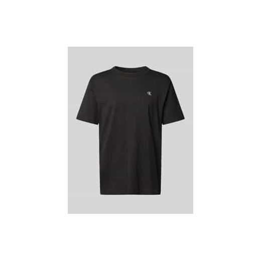 T-shirt z prążkowanym okrągłym dekoltem ze sklepu Peek&Cloppenburg  w kategorii T-shirty męskie - zdjęcie 178160195