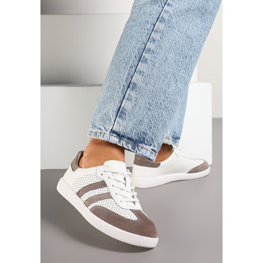 Buty sportowe damskie Renee sneakersy skórzane sznurowane