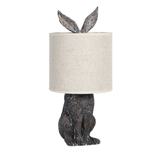 Clayre &amp; Eef Lampa stołowa w kolorze beżowo-czarnym - wys. 45 cm ze sklepu Limango Polska w kategorii Lampy stołowe - zdjęcie 178165289