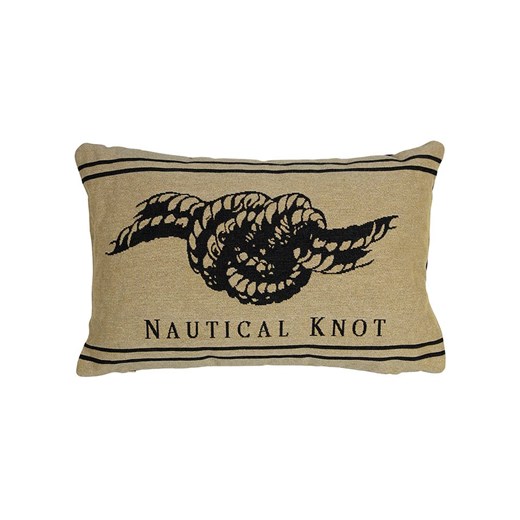 Mars &amp; More Poduszka &quot;Nautical Knot&quot; w kolorze beżowo-antracytowym - 30 x 45 cm ze sklepu Limango Polska w kategorii Poduszki dekoracyjne - zdjęcie 178165849