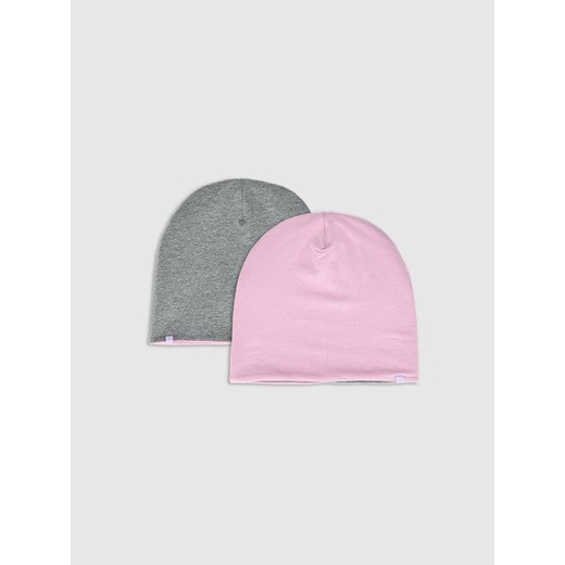 Dziecięca czapka beanie dwustronna 4F 4FJWSS25ACAPU505 - różowa ze sklepu Sportstylestory.com w kategorii Czapki dziecięce - zdjęcie 178170475