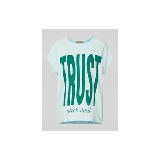T-shirt z nadrukiem ze sloganem ze sklepu Peek&Cloppenburg  w kategorii Bluzki damskie - zdjęcie 178170989