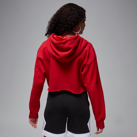 Damska krótka bluza z kapturem z satynową podszewką Jordan Flight Fleece - Jordan XL (EU 48-50) Nike poland